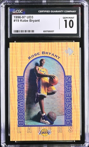 1996-97 Upper Deck UD3 - Hardwood Prospects #19 Kobe Bryant (RC) CGC 10 Gem Mint