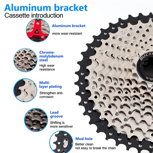 Piñón de casete para bicicleta de montaña engranaje 8/9/10/11S 11-40/42/46/50T apto para Shimano HG - Imagen 6 de 14