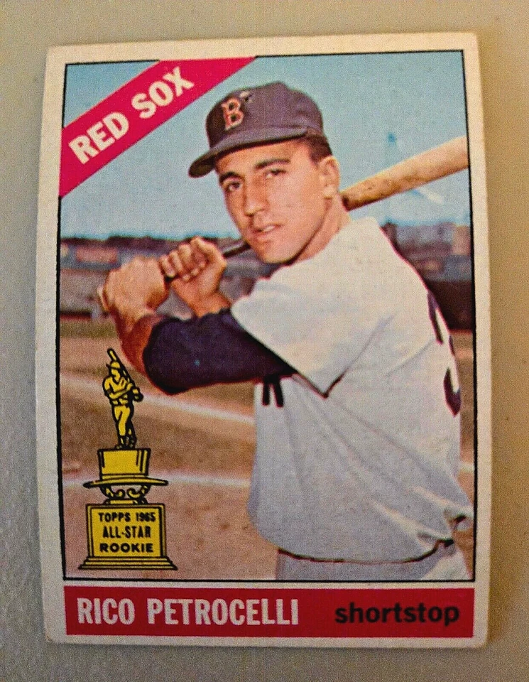Lote de béisbol vintage Topps Red Sox 1966. TONY CONIGLIARO, RICO PETROCELLI Foto 3 de 4