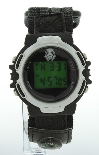 STAR WARS STORM TROOPER Watch WITHSTOP WATCH WITH LIGHT AND ALARM NEW NIB DISNEY - Picture 3 of 6