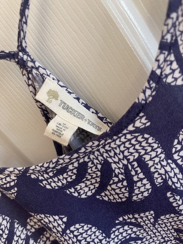 Tucker + Tate Girls Blue Slip Palm Dress, Size Medium (8-10) - Picture 4 of 6