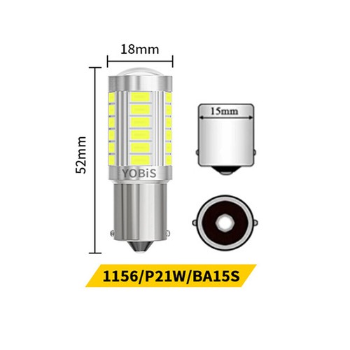 2X 1156 BA15S 382 Reverse Brake Light Bulbs P21W White Canbus Error Free 12V - Picture 6 of 7