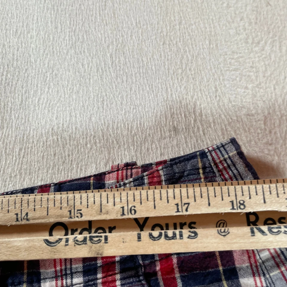 Y2K Bugle Boy Shorts Mens 36 Blue Plaid Skate Baggy Cargo Plaid Street Grunge - Image 4 of 4