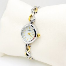 SEKONDA Ladies Two Tone Wrist Watch Quartz Stainless Steel Mother of Pearl