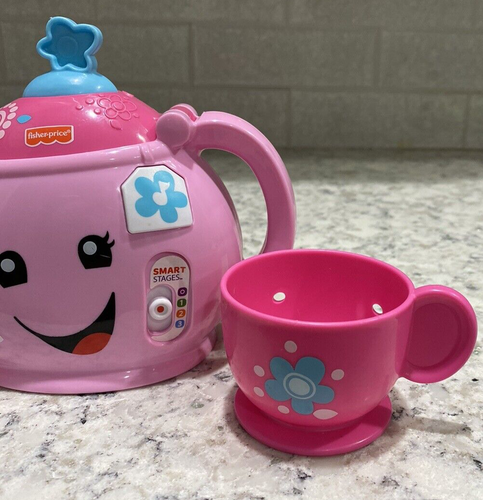 Fisher Price Tea Set Learn Teapot Cups Sweet Manners Pretend Play Fun Food Toys - Picture 7 of 7