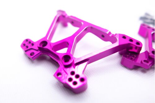CR Pink Aluminum Shock Towers for Traxxas 4x4 Slash, Stampede, Hoss - Picture 7 of 9