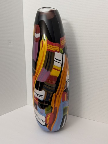 Large Black Valise Blown Art Glass by Hokanson Dix Artist Signed - Picture 3 of 10