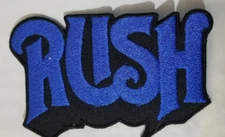 RUSH Band Embroidered blue Patch approx. 2.5x3.5