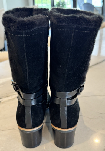 BARETRAPS Womens Black Posture Plus Foot Bed Ginger Toe Suede Leather Boots 8.5 - Picture 7 of 9