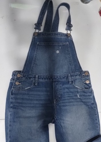 Gap Kids Denim Overalls Teen Girls Size XXL Blue Distressed Jeans Women's 13 Yrs - Picture 4 of 15