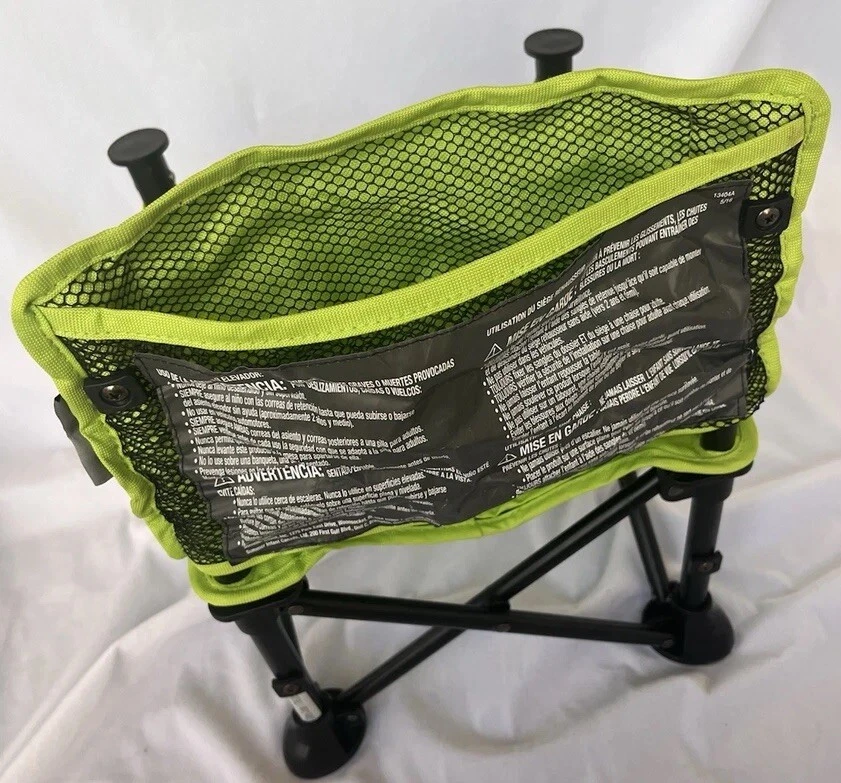 Silla alta portátil con asiento de verano para bebés pequeños verde neón Foto 3 de 4