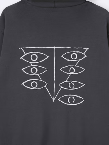 EVANGELION x GU Sweatshirt Hoodie Dark Gray New Japan Limited 2024 - Picture 3 of 5