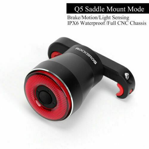 Luces traseras de bicicleta ROCKBROS sensor de freno inteligente luz trasera carga USB impermeable - Imagen 11 de 19