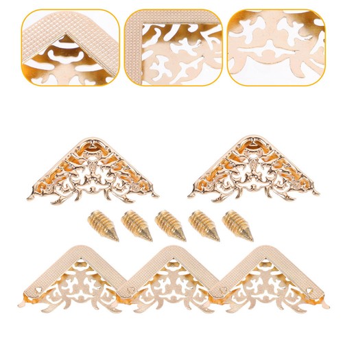 6 Pcs Zubehör Für Gepäckbeschläge Handtasche Ecken Eckenschutz Aus Eisen - Bild 2 von 12