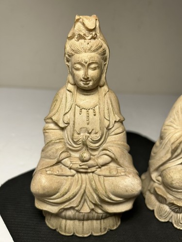 Vintage Kwan Yin & Buddha Statues 6” - Picture 2 of 14