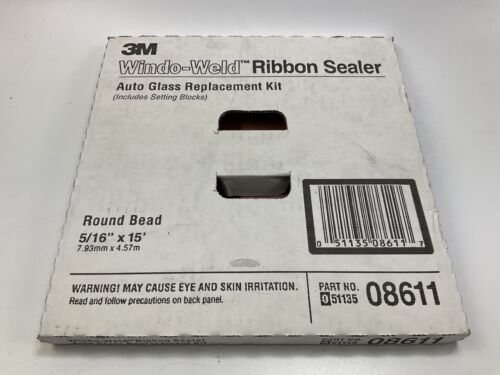 3M 08611 Window-Weld Round Ribbon Auto Glass Sealer Strip 5/16" X 15' - Picture 3 of 5