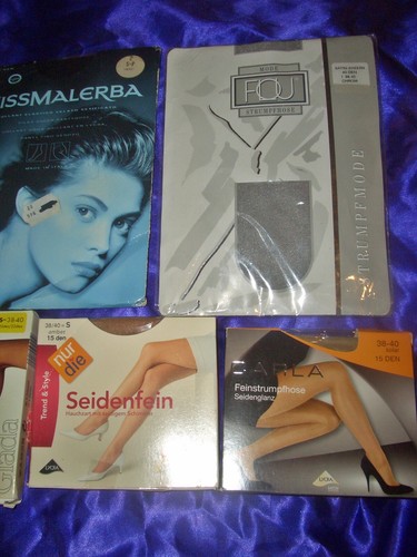 Sexy Glanz Nylons Paket glänzende Fein Strumpfhosen Gr. 38-40 Konvolut OVP - Bild 3 von 3