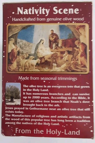 Christmas Nativity ornaments from Israel Holy Land Bethlehem olive wood NEW - Picture 4 of 7