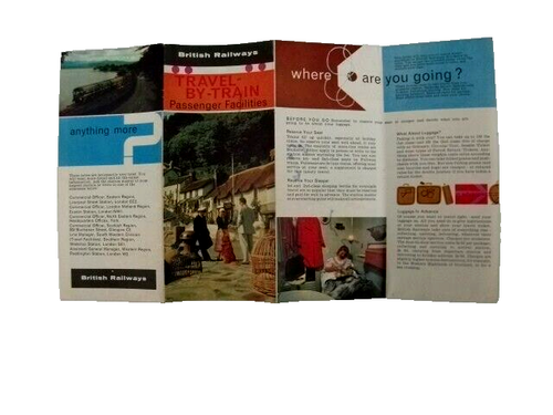BR Promotional Foldout Leaflet & Map Travel By Train Passenger Facilities c1960s - Picture 4 of 6