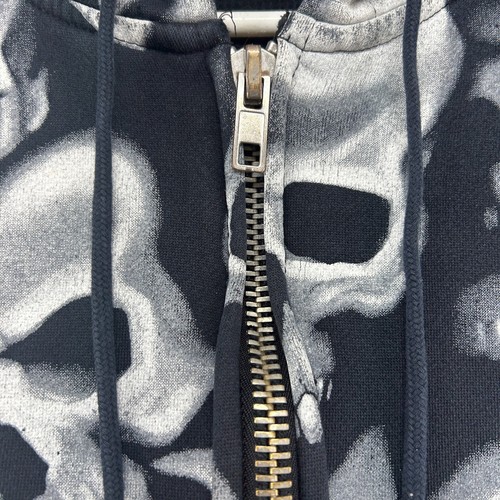 VINTAGE Famous Stars Straps Hoodie Herren Small Skull AOP Full Zip Travis Barker - Bild 5 von 21