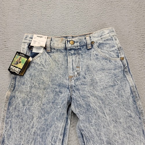Wrangler Jeans Boys 10 Husky Blue Denim Lava Wash DeadStock Vintage USA Made - Picture 2 of 20