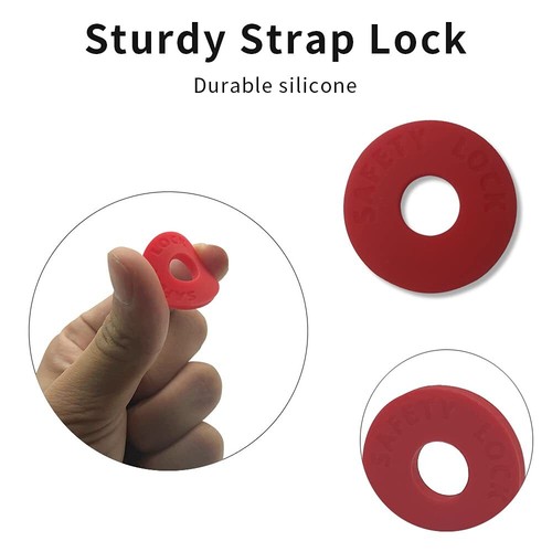 12 Pezzi Serrature per Cinghia per Chitarra Silicone Strap Locks Protezione Chitarra in Gomma - Foto 3 di 6