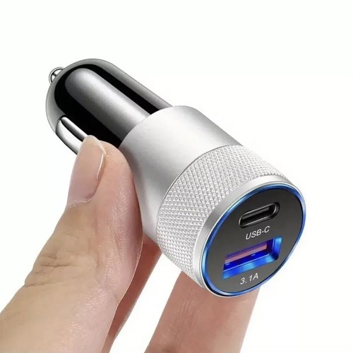 Schnell Auto Ladegerät USB + TYP-C 2 Port Universal Buchse Adapter für iPhone Samsung - Bild 6 von 7