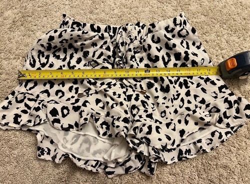 Allie Rose Damen Paperbag-Shorts Leopardenmuster – Größe: Medium – Flattersaum - Bild 4 von 5