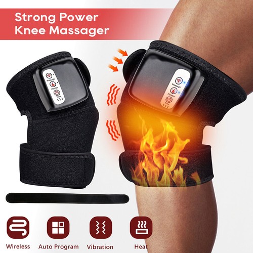 Electric Heating Vibration Knee Joint Pad Brace Massage Therapy Legs Massager US - Picture 7 of 10