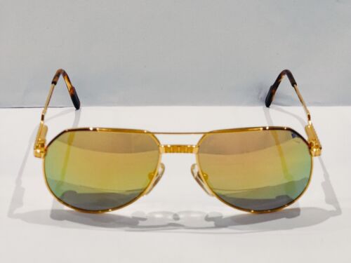 Gafas de sol Hilton Exclusivas 021 C2 24KT doradas amarillas lentes espejadas gafas de sol 54 - Imagen 2 de 4