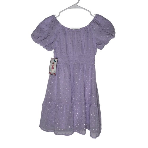 Trixxie Girl Purple Swiss Dot Dress Size S NWT - Picture 3 of 6