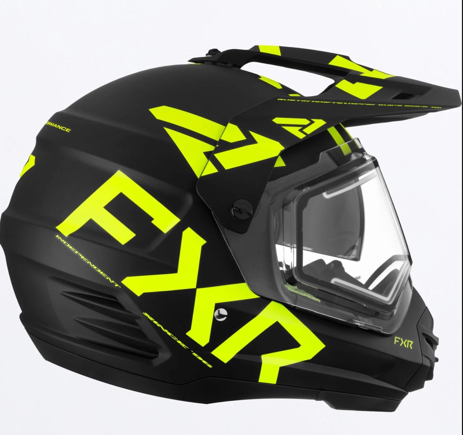 FXR Torque X Team Snowmobile Helmet Heated Shield Hi Vis M L XL 2XL