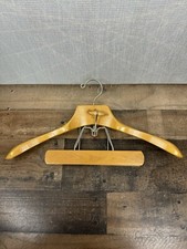 Setwell 18  Wooden Suit Pant Hanger Combo Suits Size Large Vintage Bx39