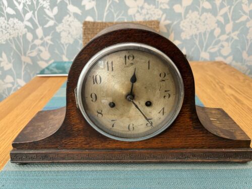Napoleon Hat Mantle Clock For Spares Or Repairs, No Key, British Made - Bild 1 von 10