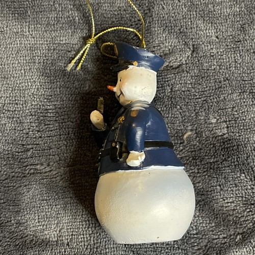 Snowman Police Officer Christmas Ornament - Picture 5 of 6