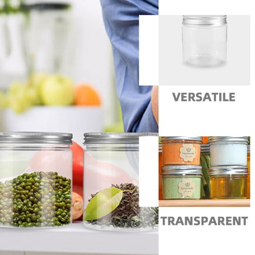 4 Pcs Small Canning Jars Wide Mouth Mason Tea Wide-mouth Bottle Pet - Picture 12 of 12