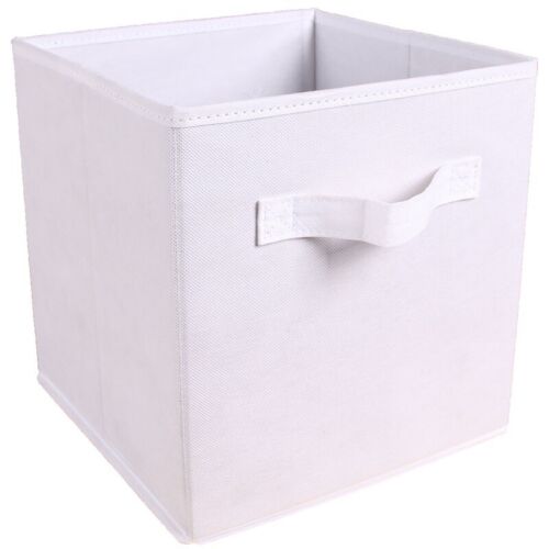 X4 Cube Storage Boxes Fabric Box Organiser Foldable Collapsible Canvas Basket - Picture 32 of 37