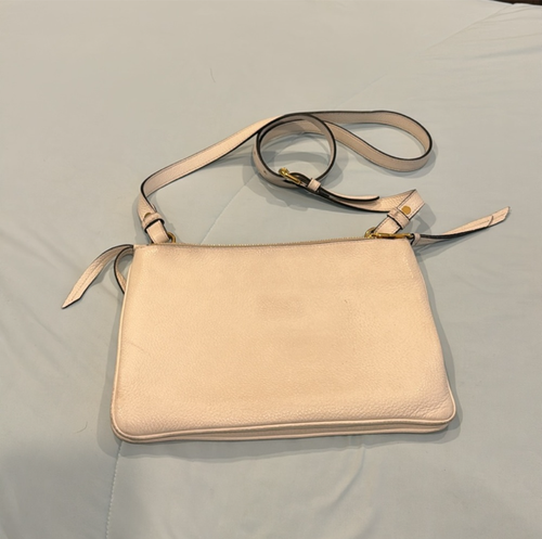 Prada White Leather Vitello Phenix Crossbody Bag - Picture 3 of 15