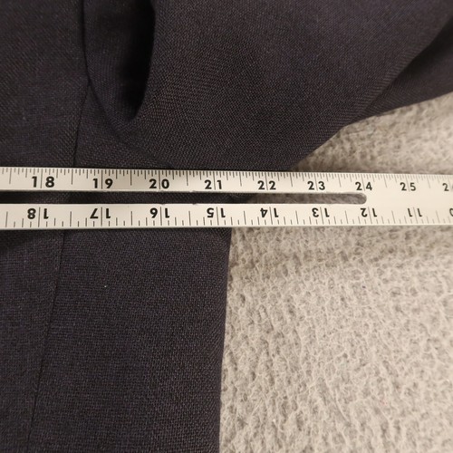 VTG Hopsack Jacket M Blue 100% Wool Blazer Patch Pockets Crested Buttons 40L - Picture 11 of 16