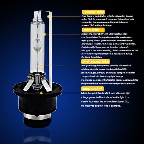 D2S D2R 8000K Ice Blue 35W OEM XENON HID Headlight Bulb Plug N Play for Acura - Picture 3 of 8