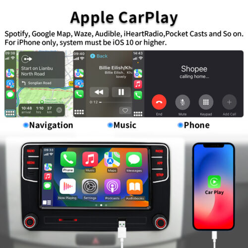 7" NONAME RCD330 RCD780 RCD360PRO Plus187B Android Auto Carplay Autoradio For VW - Bild 10 von 21