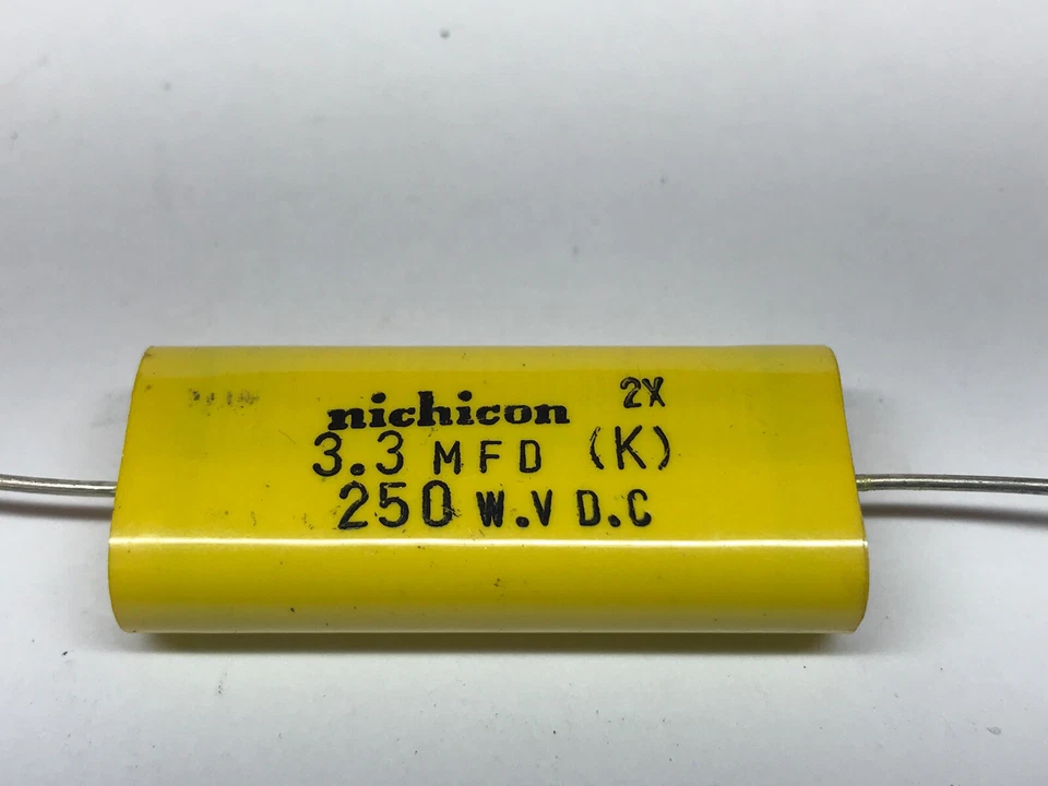 Nichicon 3.3uF 250V DC Polyester Film Capacitors ( QTY 2 )  - image 2 of 4