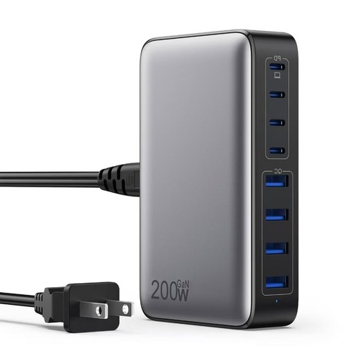 8 Porte 200W Multi USB C Caricatore Tipo C PD 65W Stazione di Ricarica Rapida per iPhone - Foto 2 di 9