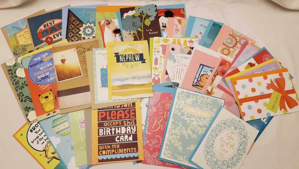 32 tarjetas de sello para todas las ocasiones, cumpleaños, aniversario, bebé, compromiso y más Foto 4 de 4