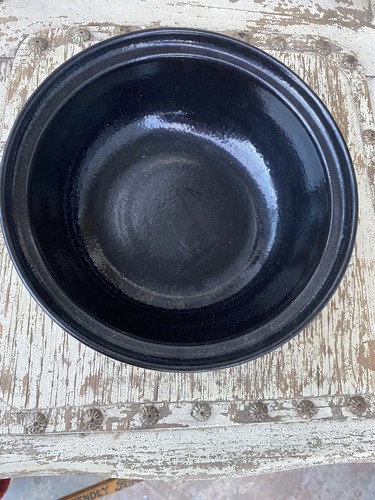 Heath Ceramics Soup/Serving Bowl Chic Black Glaze, Ribbed Accent, Multi Use See - Picture 5 of 12