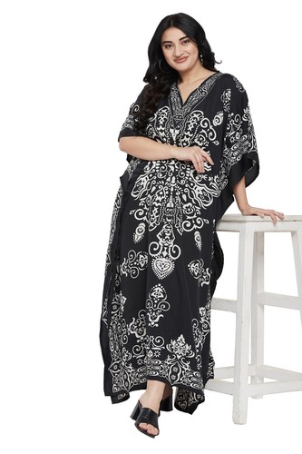Womens Plus Size Kaftan Long Maxi Dress Beach Kimono Gown Caftan Christmas Gift - Picture 98 of 604