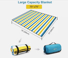 79"x79" Waterproof Picnic Blanket Outdoor Sand Beach Mat Pad Rug with Strap US