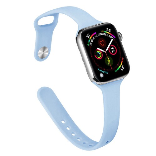 Slim Silicone Band Strap for Apple Watch Series 8 7 6 5 4 SE Ultra 40/44/41/45mm - Picture 17 of 50