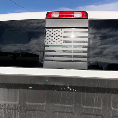 ELEVATED AUTO STYLING F350 F250 Rear Middle Window American Flag Decal Fits Ford F150