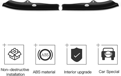 Black Front Bumper Lip Splitter Protector Cover Trim For Dodge Challenger R/T GT - Picture 11 of 11